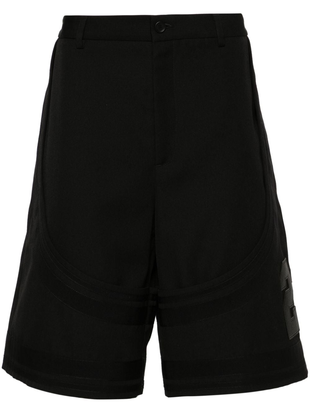 Off-White Varsity 23-appliqué shorts - Black von Off-White