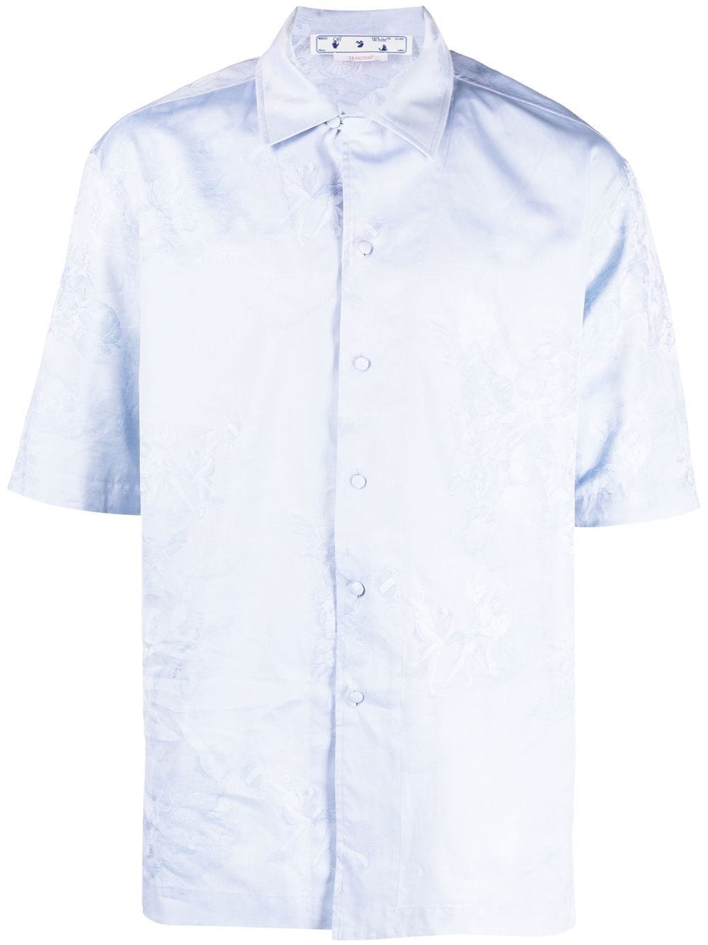 Off-White angel-motif jacquard short-sleeved shirt - Blue von Off-White