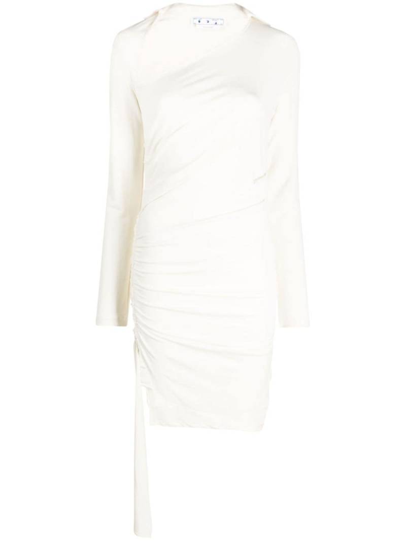 Off-White asymmetric ruched minidress - Neutrals von Off-White