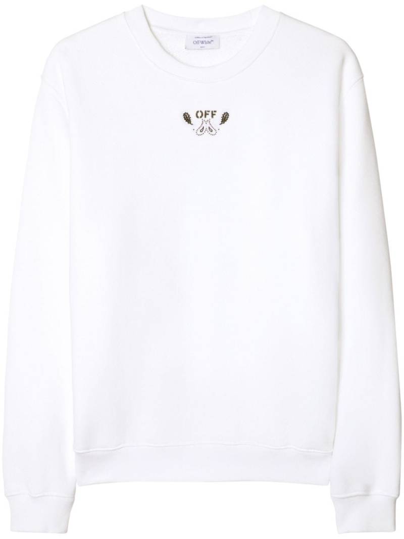 Off-White bandana-embroidered cotton sweatshirt von Off-White