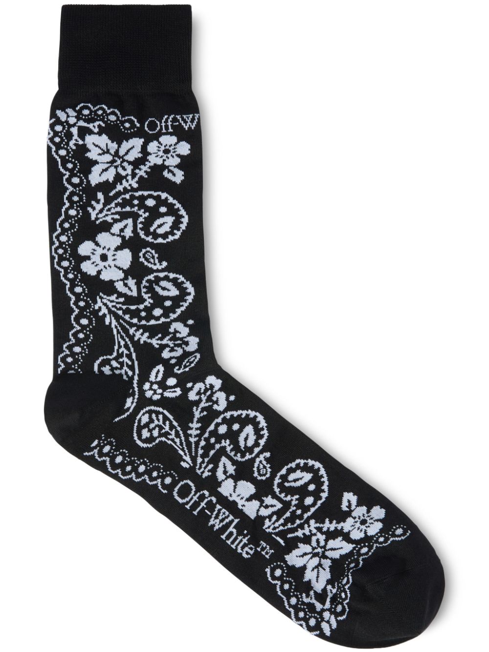 Off-White bandana intarsia socks - Black von Off-White