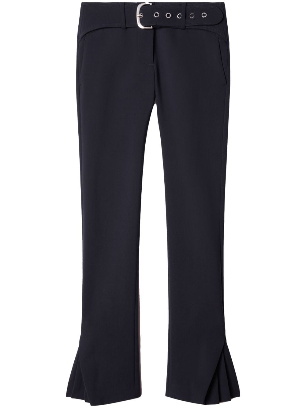 Off-White belted flared virgin-wool trousers - Blue von Off-White