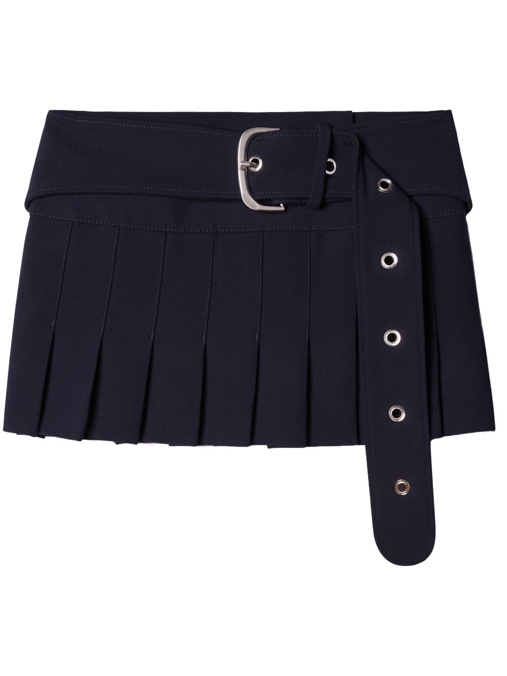 Off-White belted pleated miniskirt - Blue von Off-White