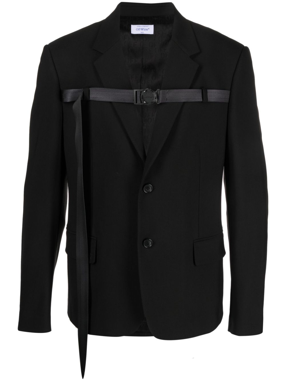 Off-White buckled single-breasted blazer - Black von Off-White