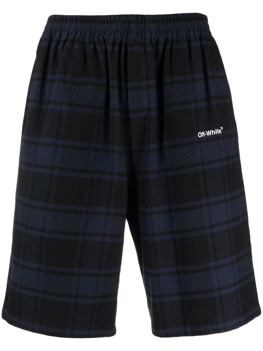 Off-White checked elasticated shorts - Blue von Off-White