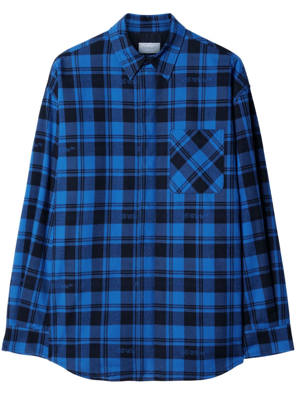 Off-White checked flannel shirt - Blue von Off-White