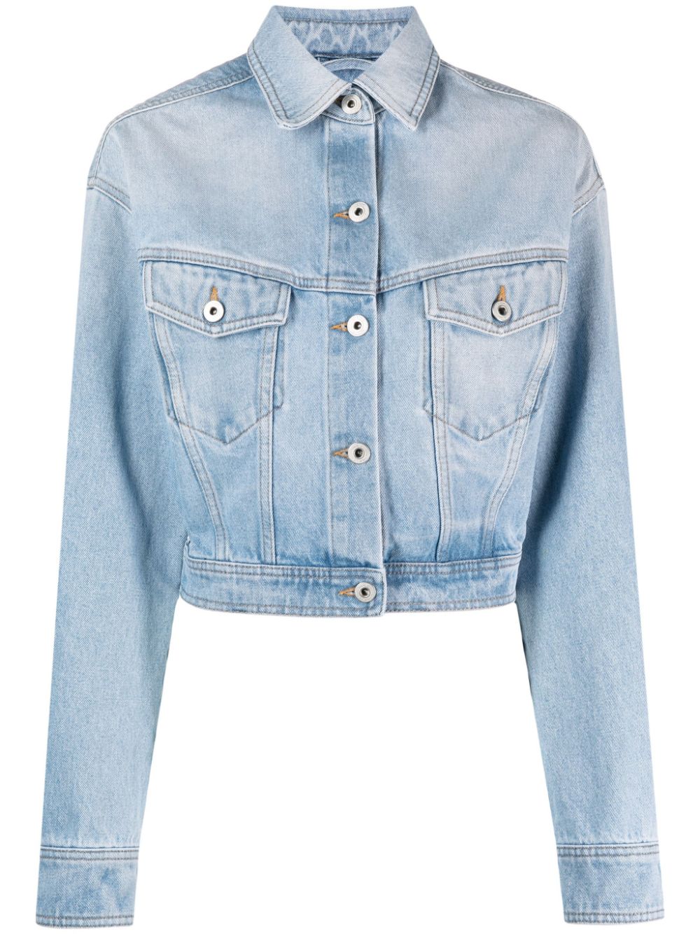 Off-White cropped denim jacket - Blue von Off-White