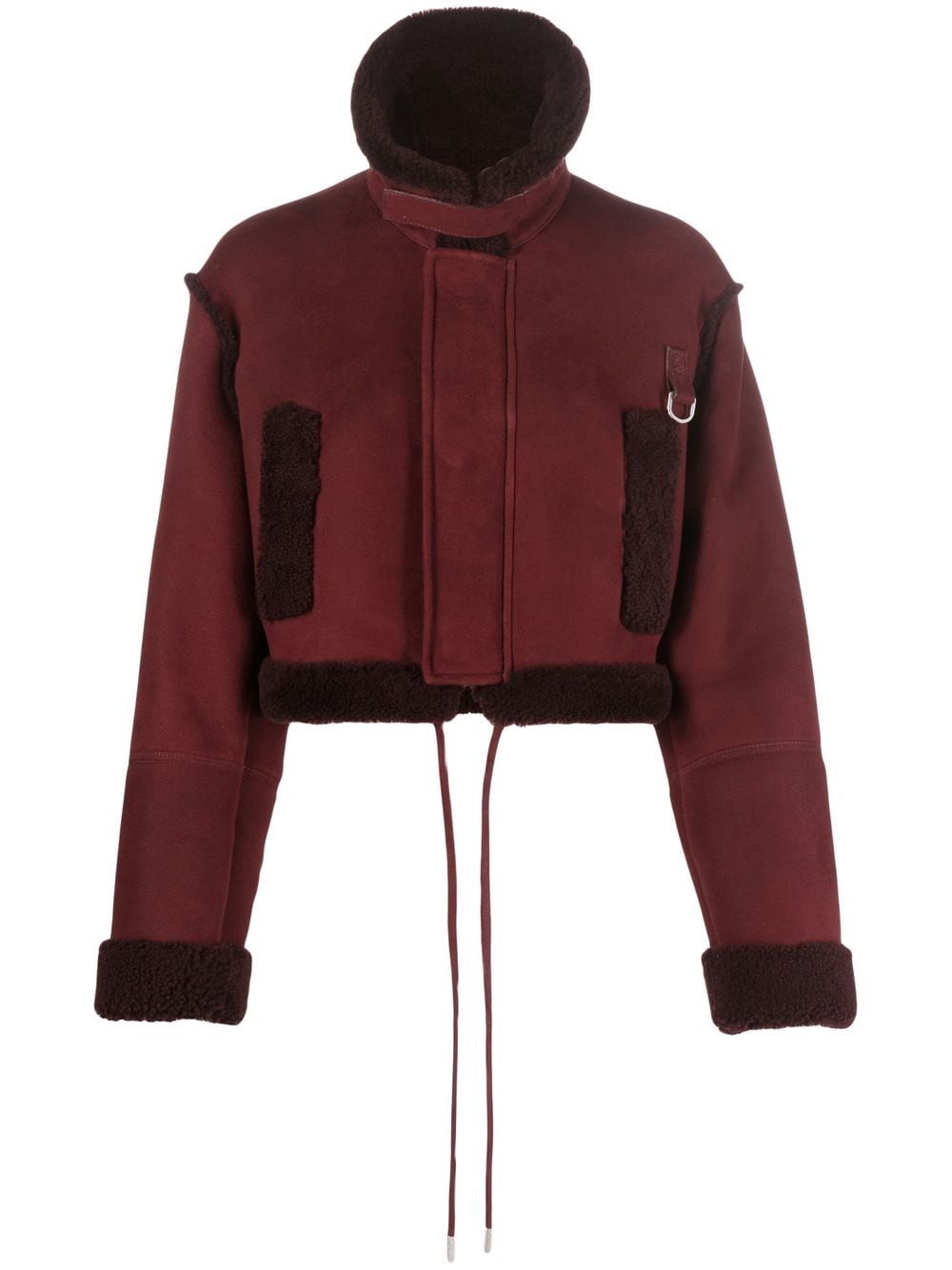 Off-White cropped shearling jacket - Red von Off-White