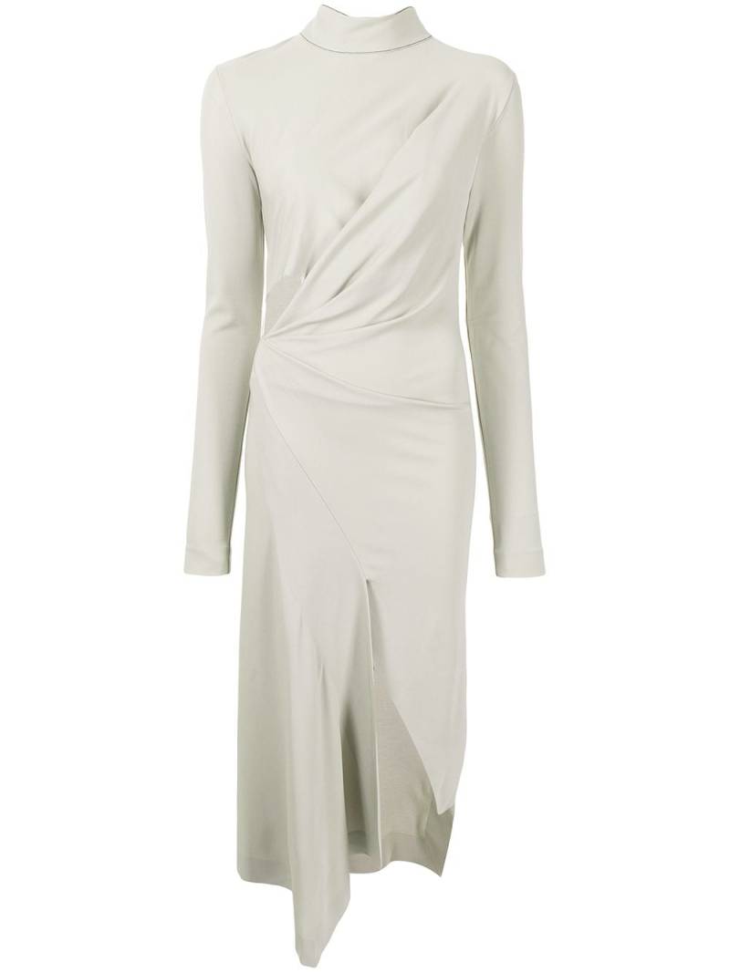 Off-White cut-out asymmetric slim dress - Green von Off-White