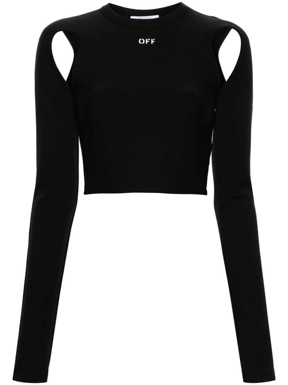 Off-White cut-out crop top - Black von Off-White