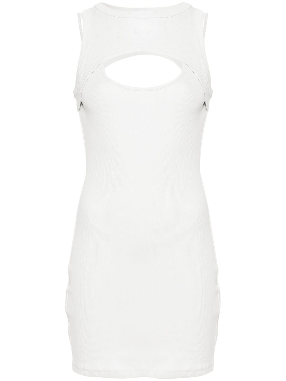 Off-White cut-out ribbed-knit dress - Grey von Off-White