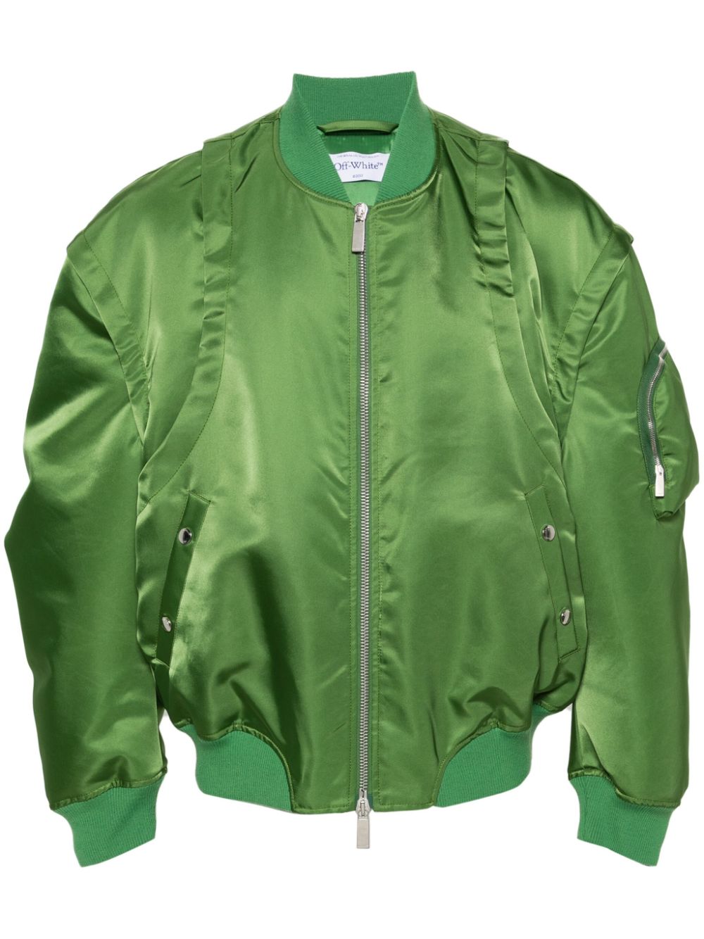 Off-White detachable-sleeves bomber jacket - Green von Off-White