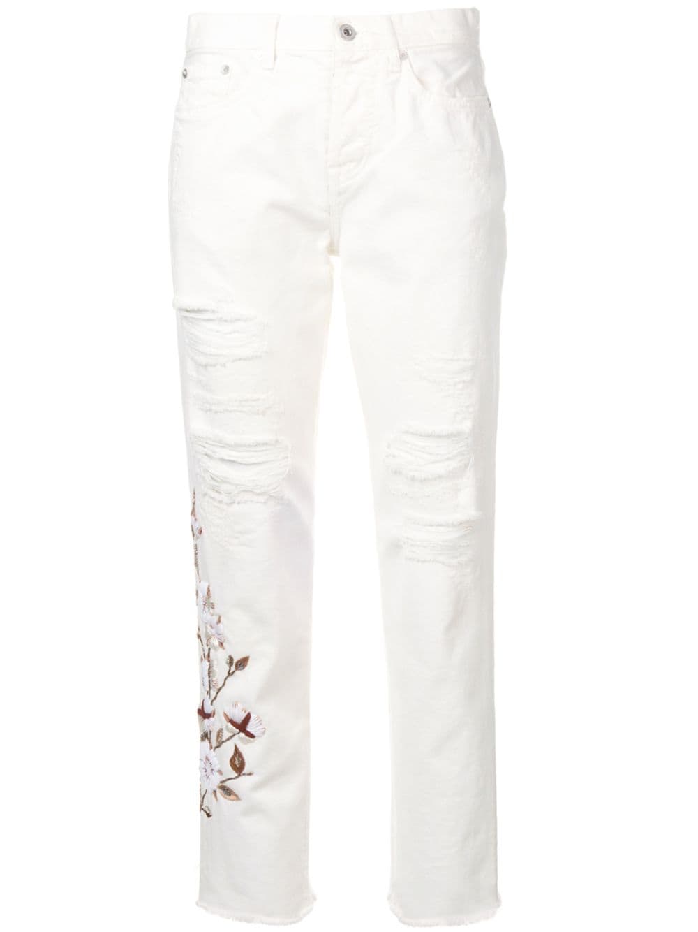 Off-White distressed flowers jeans von Off-White