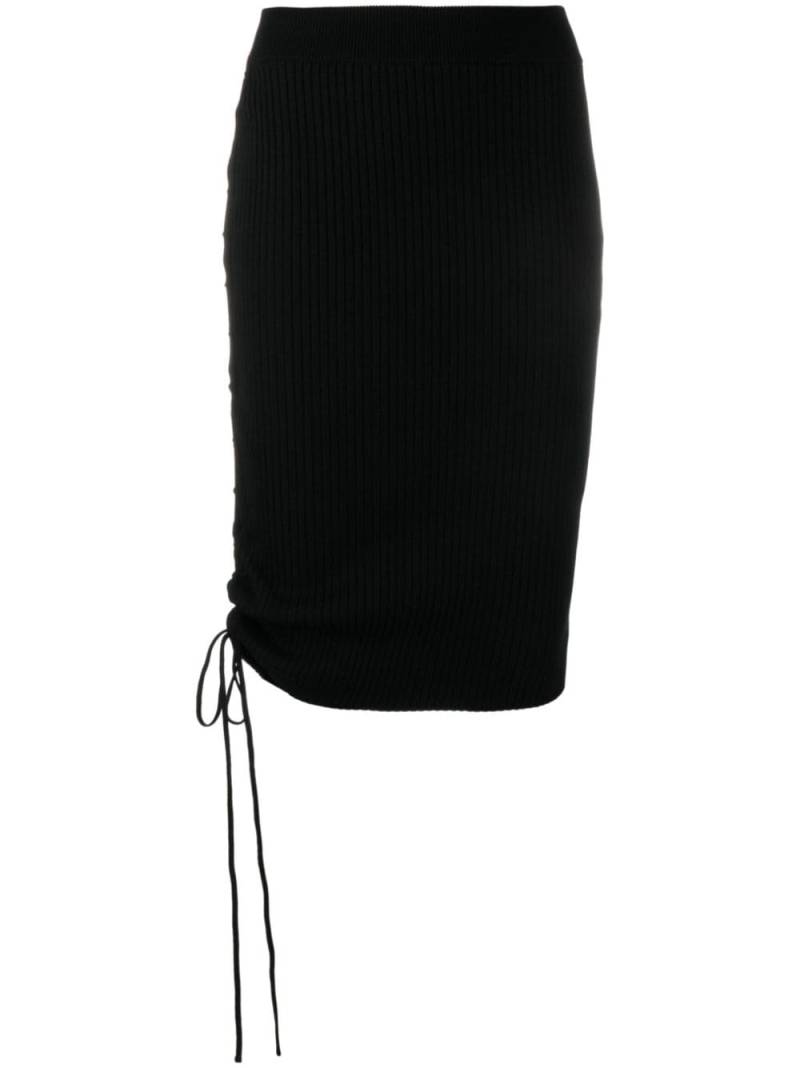 Off-White drawstring-detailed midi skirt - Black von Off-White