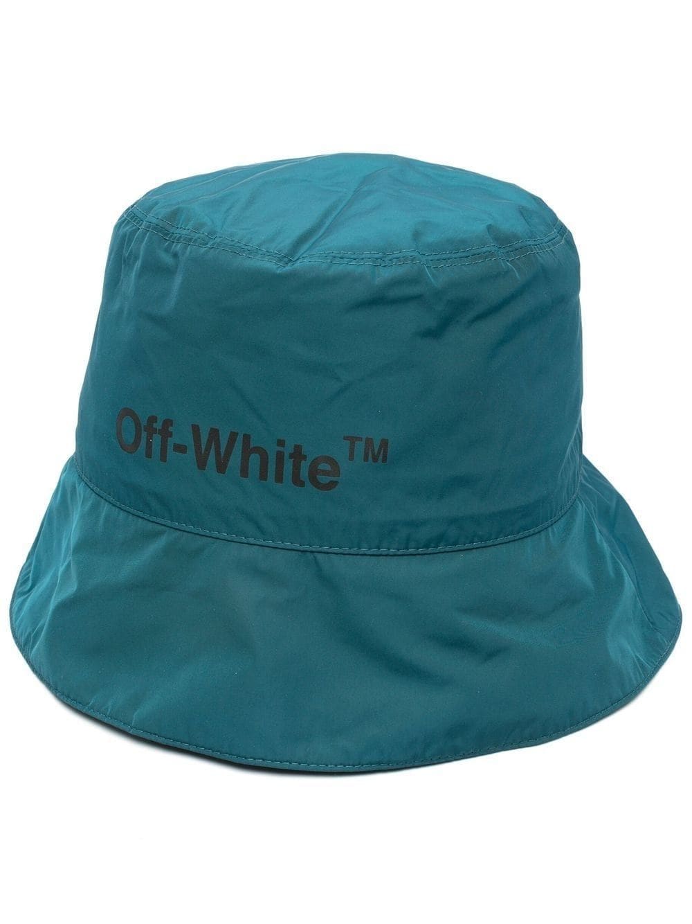 Off-White embroidered logo bucket hat - Blue von Off-White