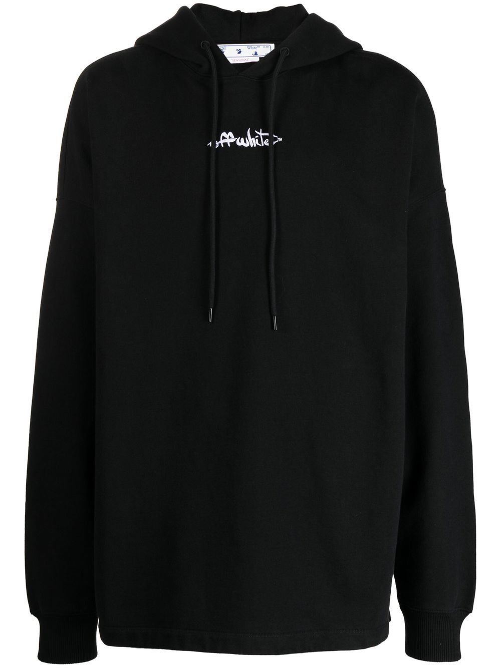 Off-White embroidered logo hoodie - Black von Off-White