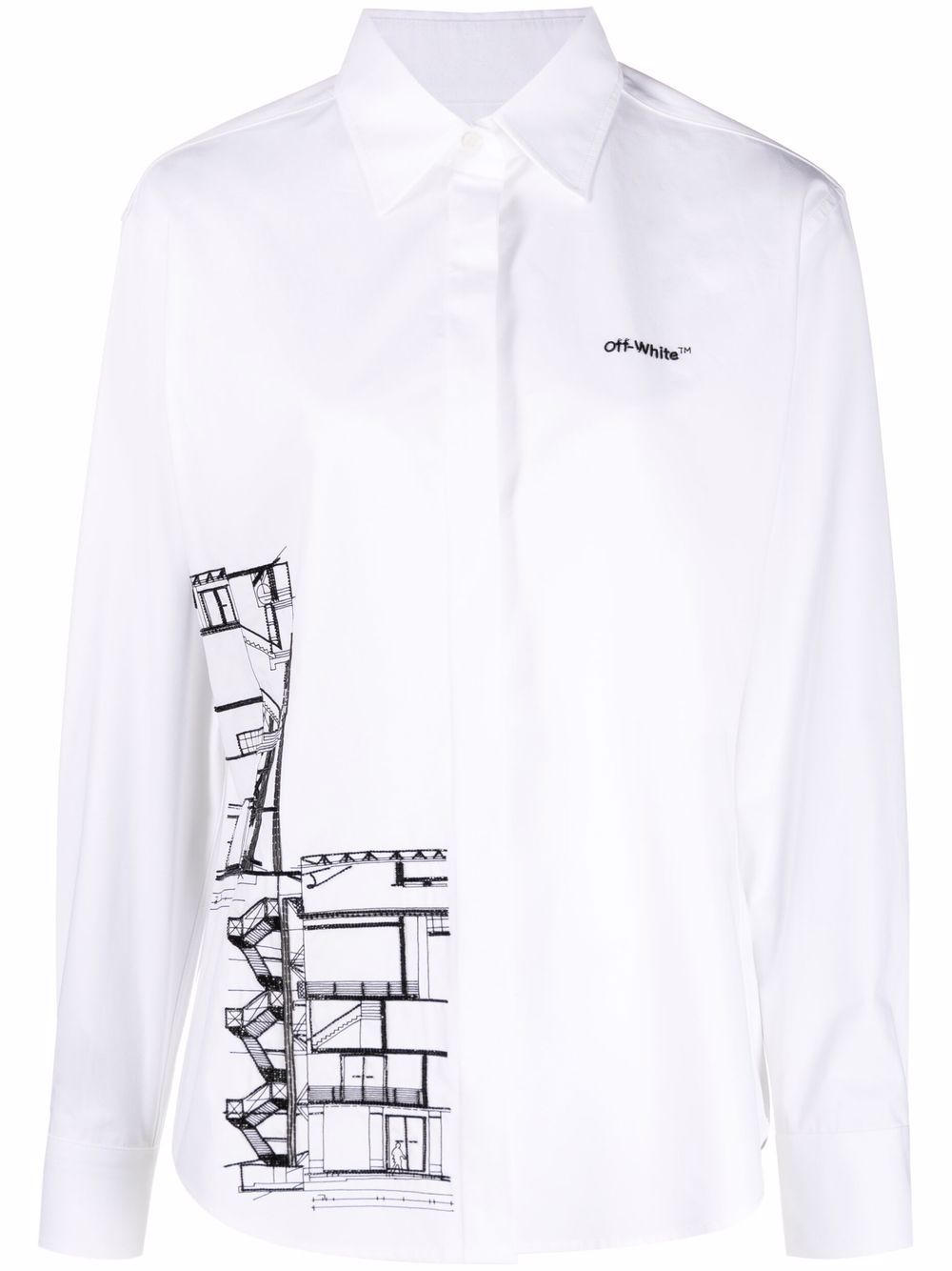 Off-White graphic-print long-sleeve shirt von Off-White