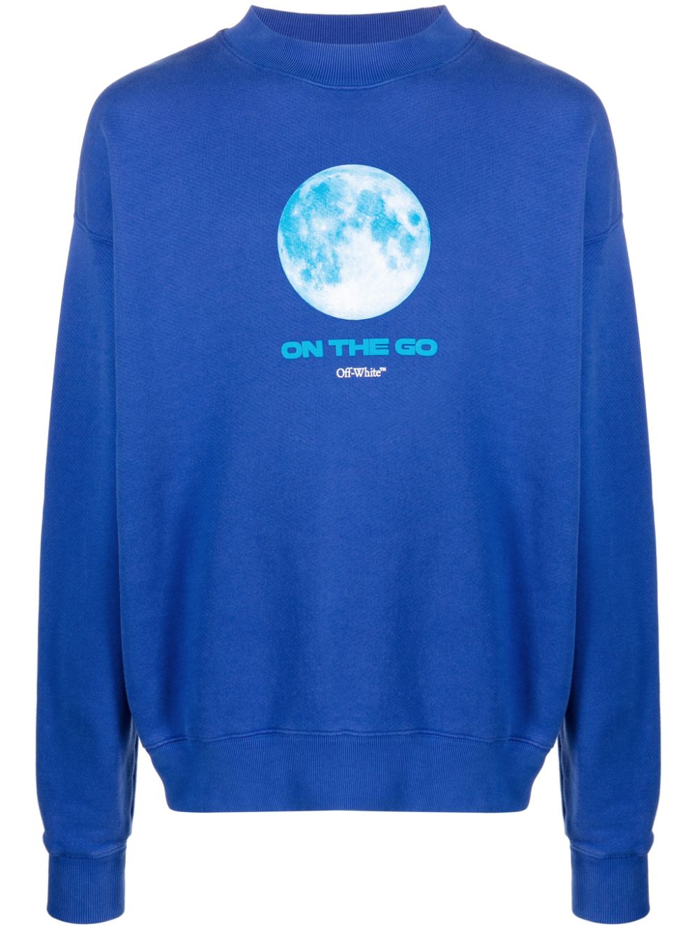 Off-White graphic-print organic-cotton sweatshirt - Blue von Off-White