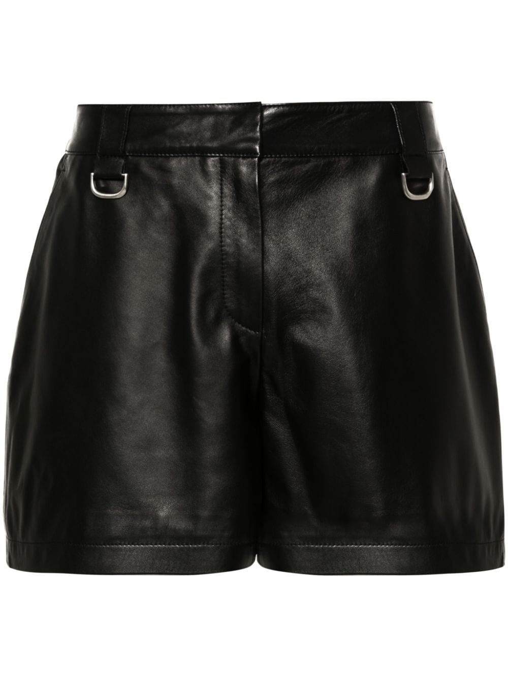 Off-White high-waisted leather shorts - Black von Off-White