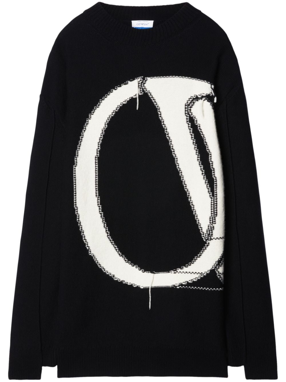 Off-White intarsia-logo wool jumper - Black von Off-White