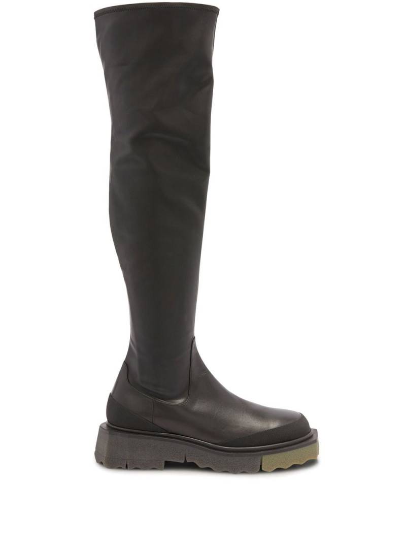 Off-White knee-length leather boots - Black von Off-White