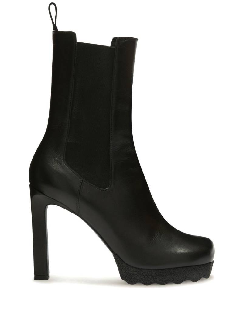 Off-White leather heeled boots - Black von Off-White