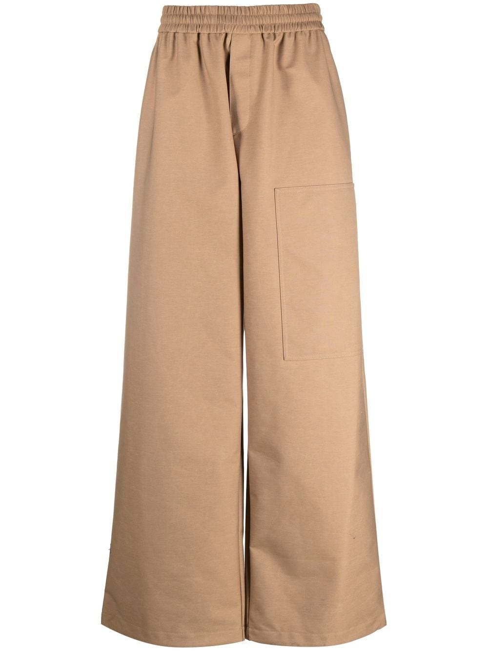 Off-White logo-embossed wide-leg trousers - Brown von Off-White