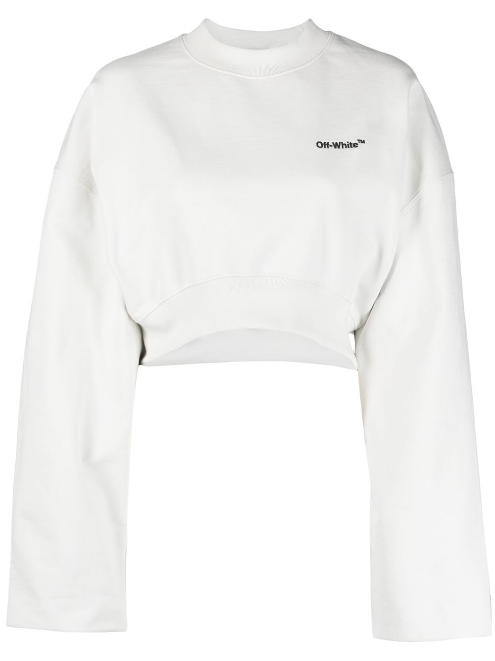 Off-White logo-embroidered cropped sweatshirt von Off-White