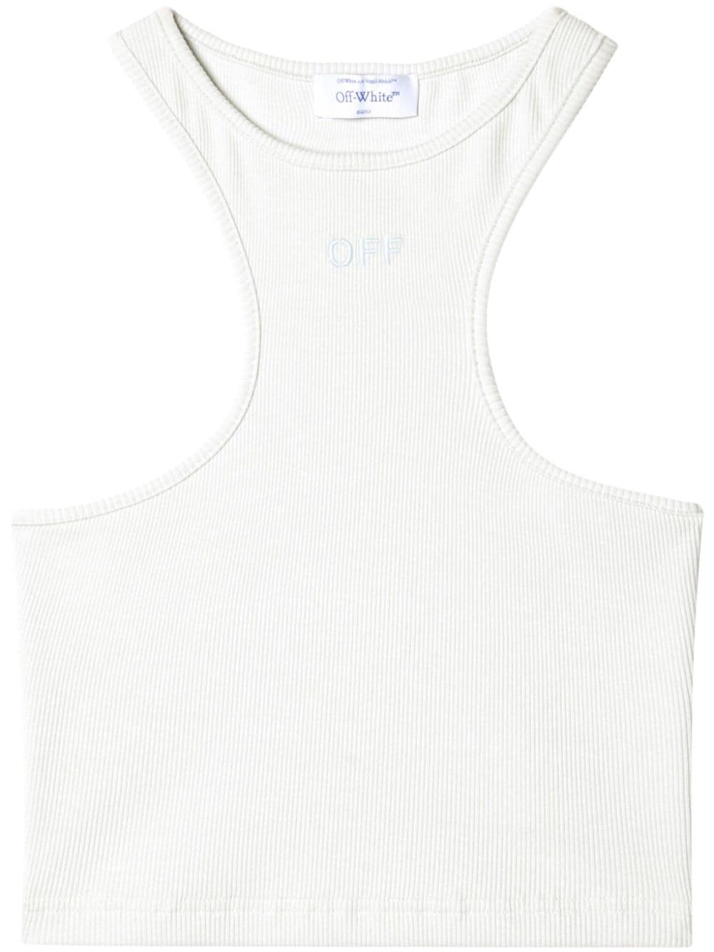 Off-White logo-embroidered cropped tank top von Off-White