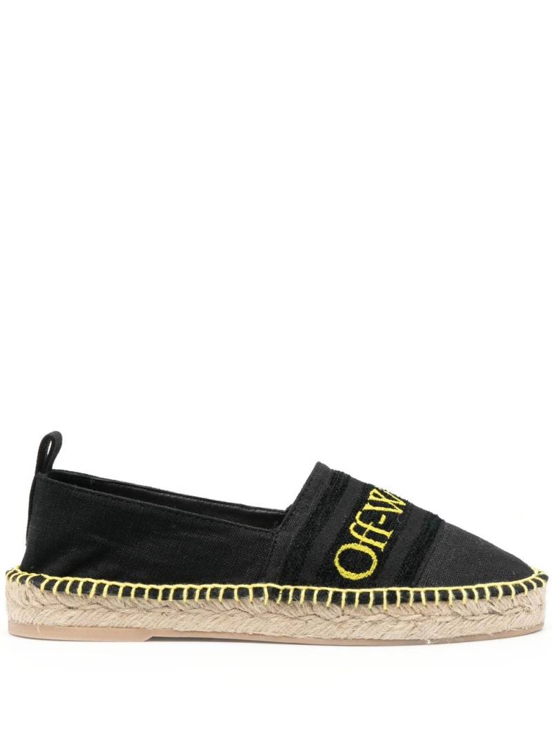 Off-White logo-embroidered espadrilles - Black von Off-White