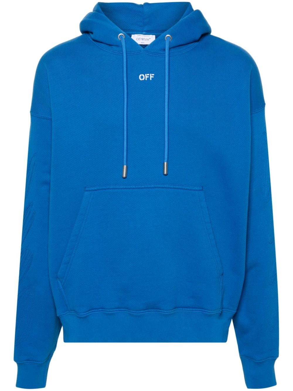 Off-White logo-embroidered hoodie - Blue von Off-White
