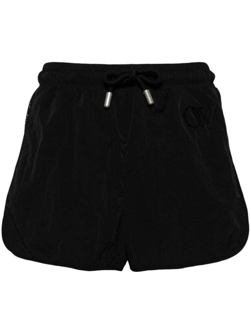 Off-White logo-embroidered track shorts - Black von Off-White