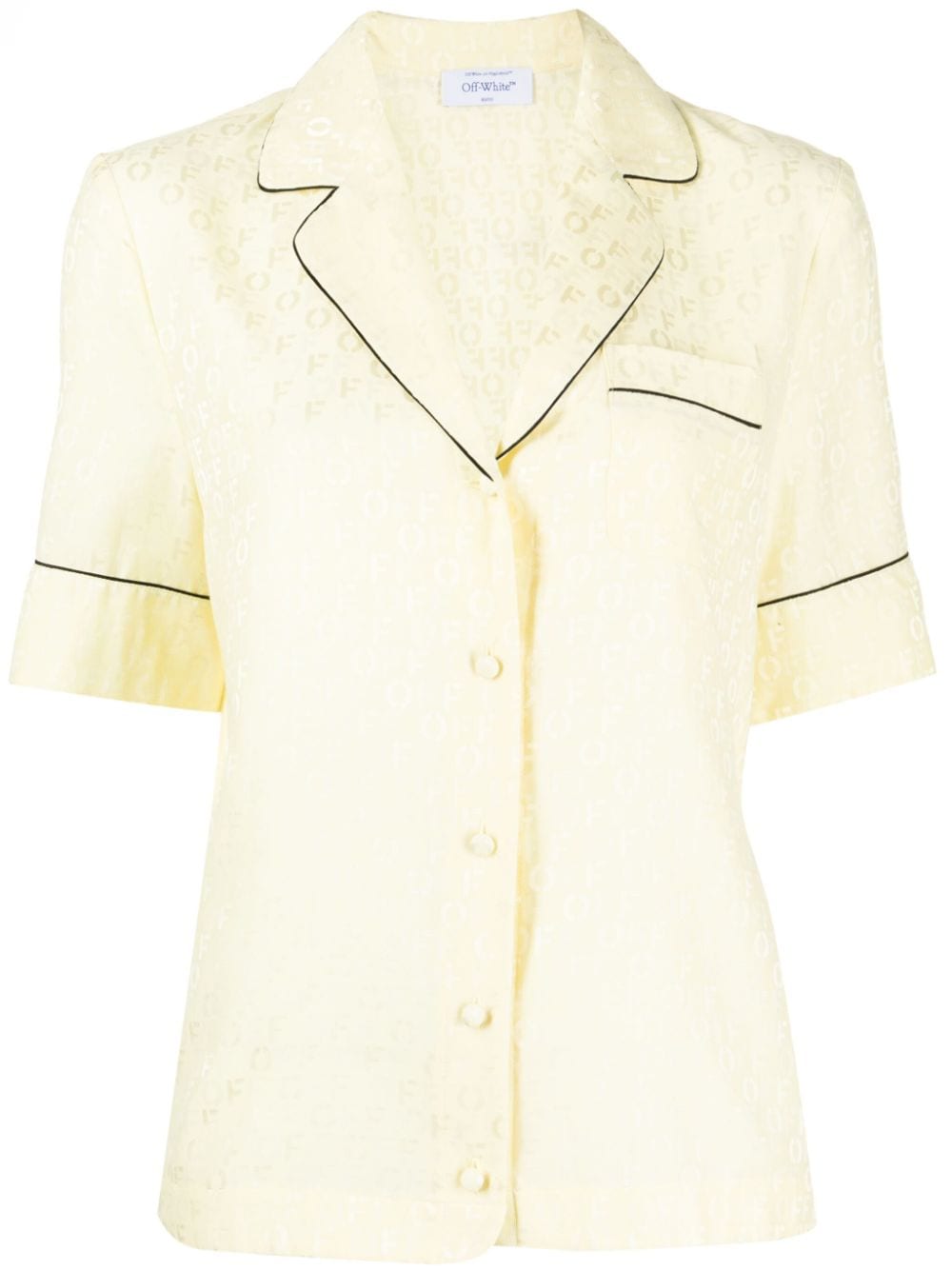 Off-White logo-jacquard bowling shirt - Yellow von Off-White