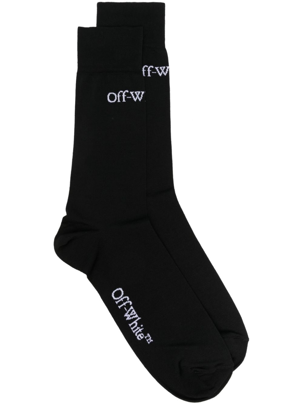 Off-White logo-jacquard cotton socks - Black von Off-White