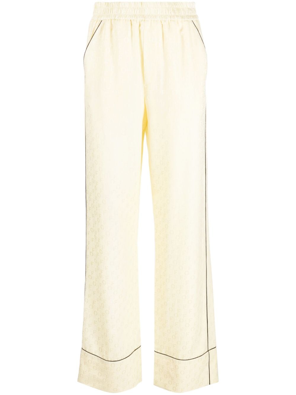 Off-White logo-jacquard elasticated trousers - Yellow von Off-White