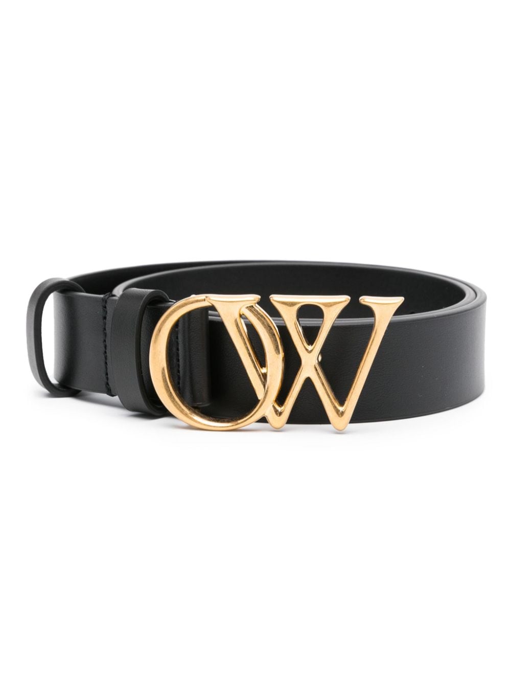 Off-White logo-lettering leather belt - Black von Off-White