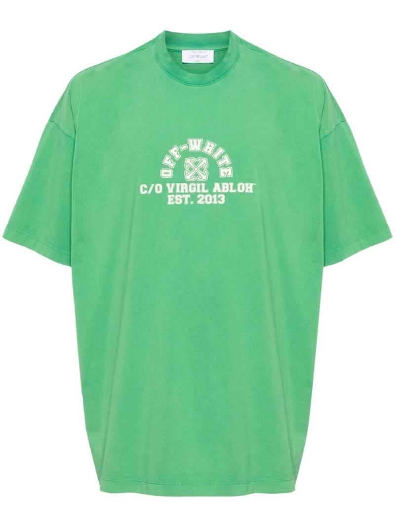 Off-White logo-print cotton T-shirt - Green von Off-White