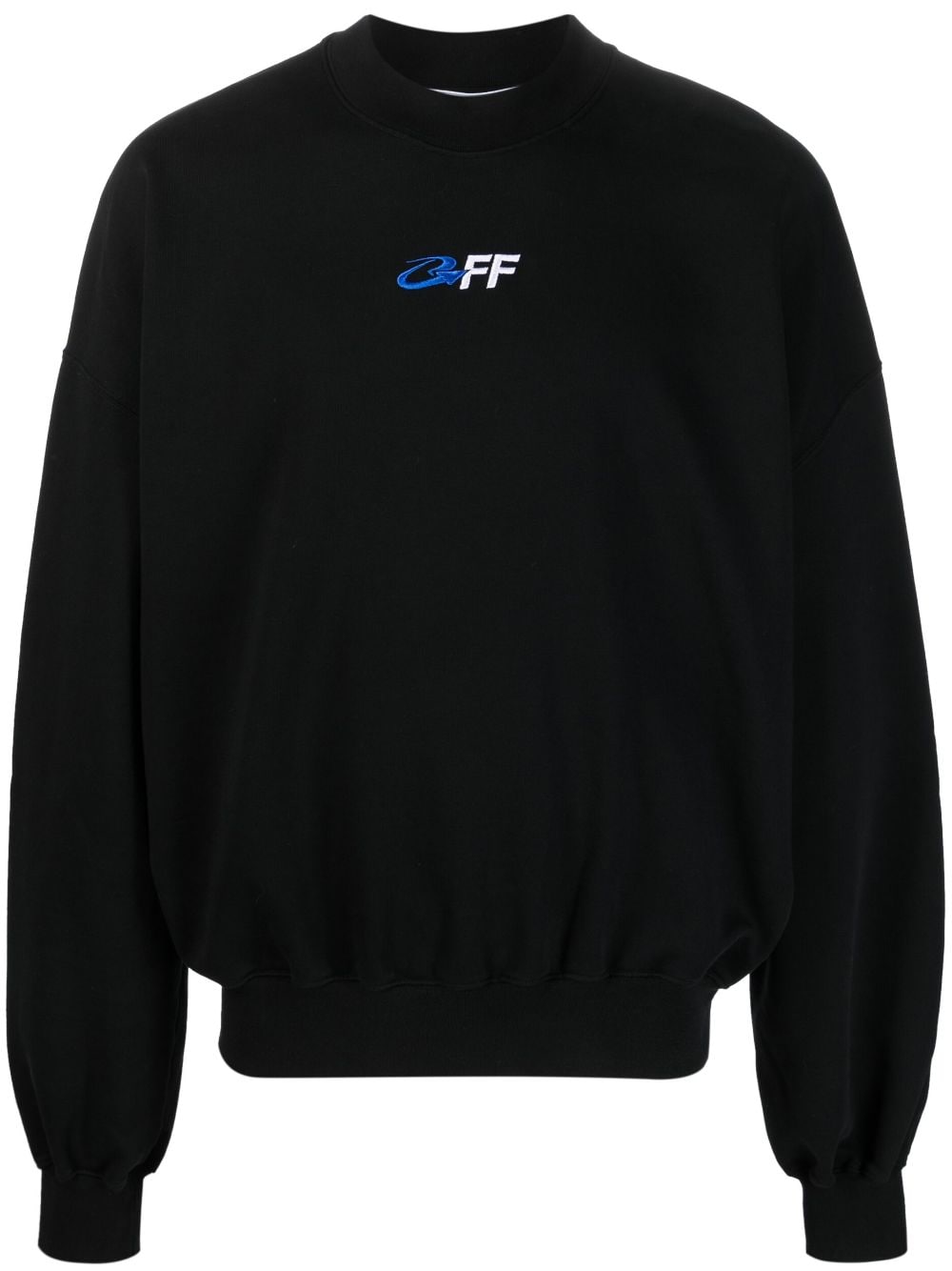 Off-White logo-print cotton sweatshirt - Black von Off-White