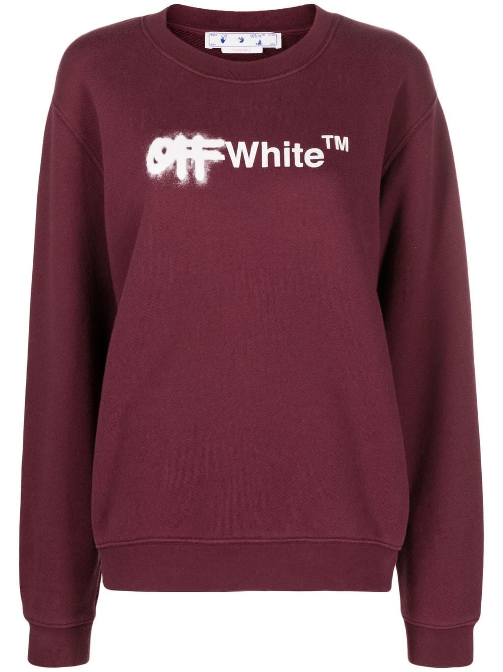 Off-White logo-print crew-neck sweatshirt - Purple von Off-White