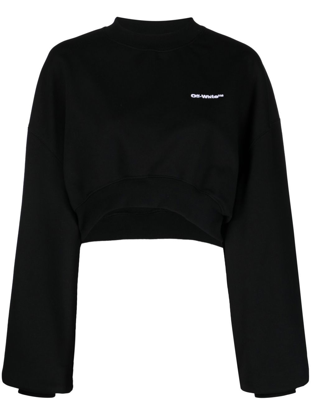 Off-White logo-print cropped jumper - Black von Off-White