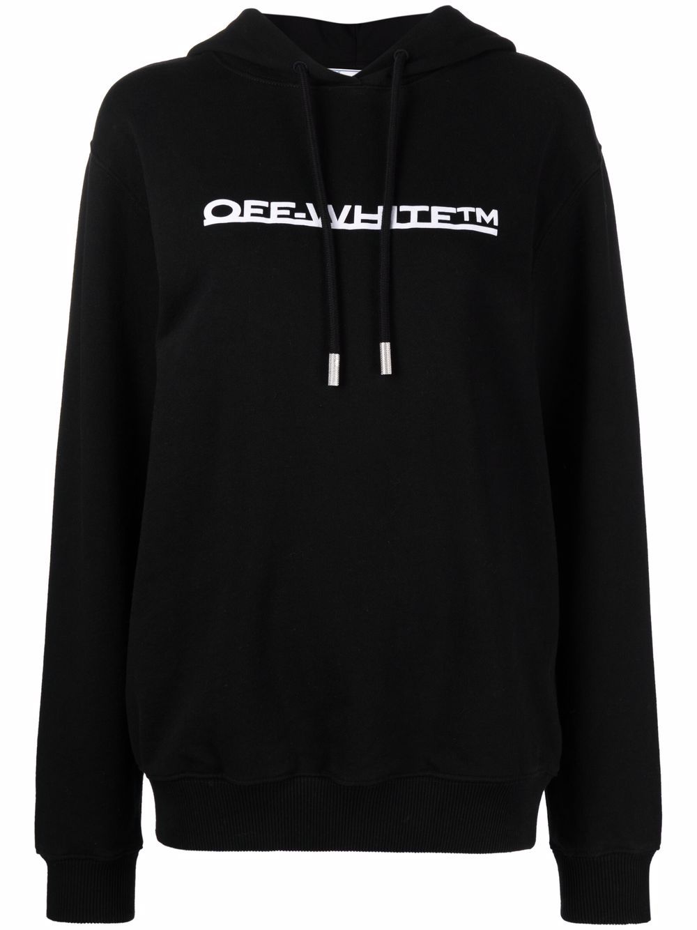 Off-White logo-print hoodie - Black von Off-White