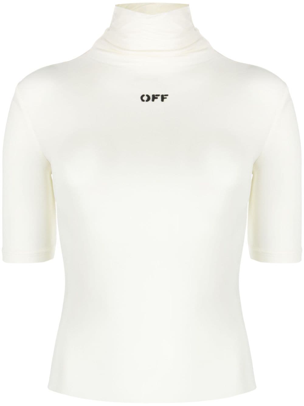Off-White logo-print mock-neck top von Off-White