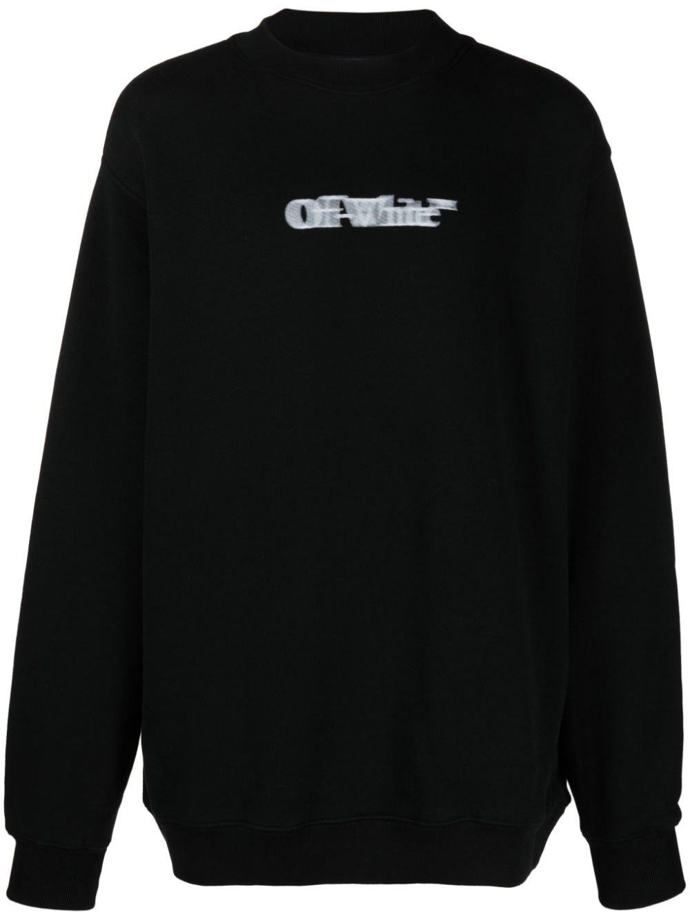 Off-White logo-print organic cotton sweatshirt - Black von Off-White
