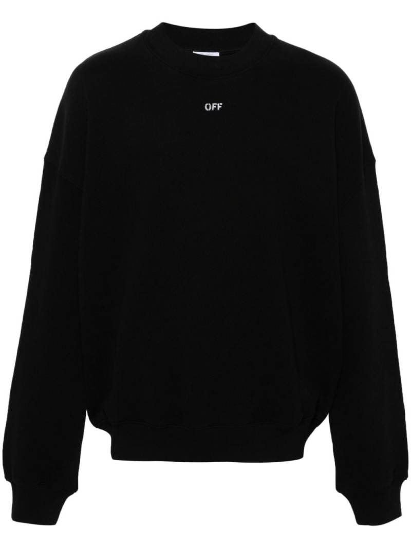 Off-White logo-print organic cotton sweatshirt - Black von Off-White