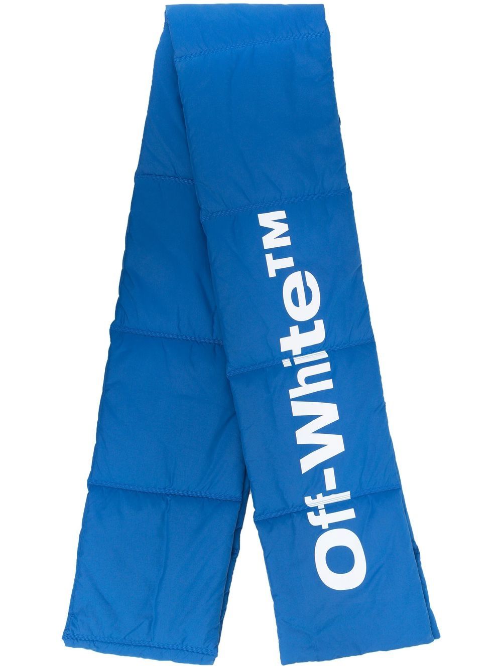 Off-White logo-print padded scarf - Blue von Off-White