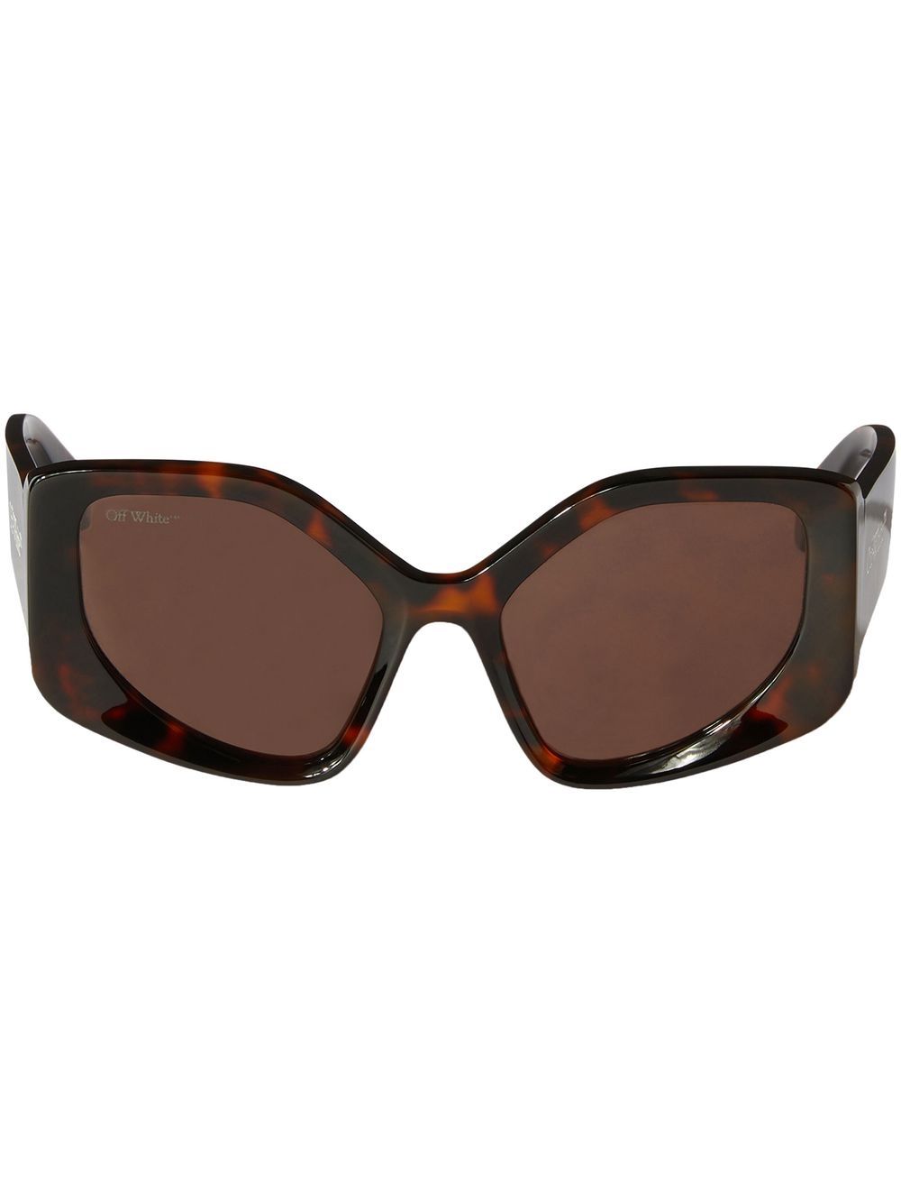 Off-White Denver logo-print sunglasses - Brown von Off-White