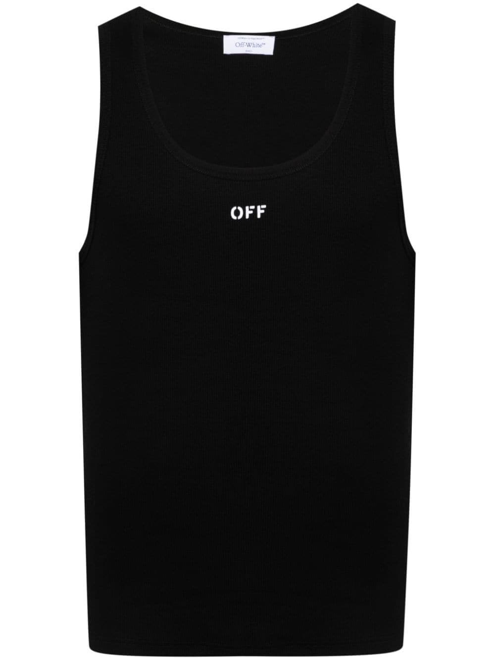 Off-White logo-print top - Black von Off-White