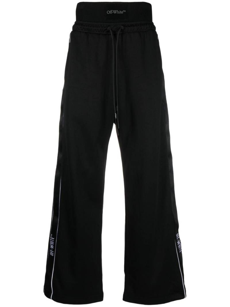 Off-White logo-stripe track pants - Black von Off-White