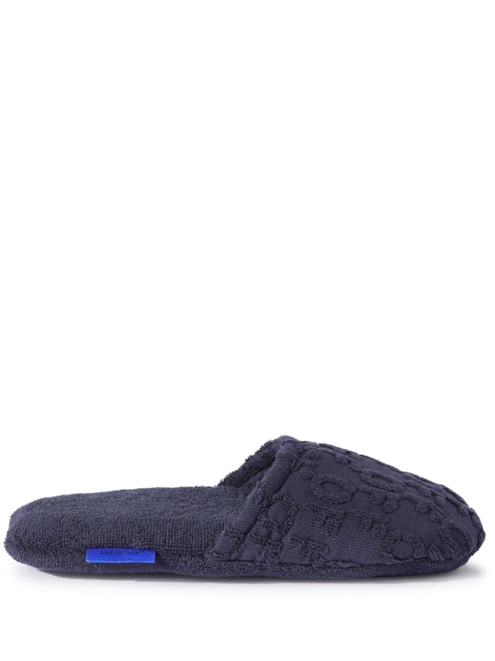 Off-White logo towelled slippers - Blue von Off-White