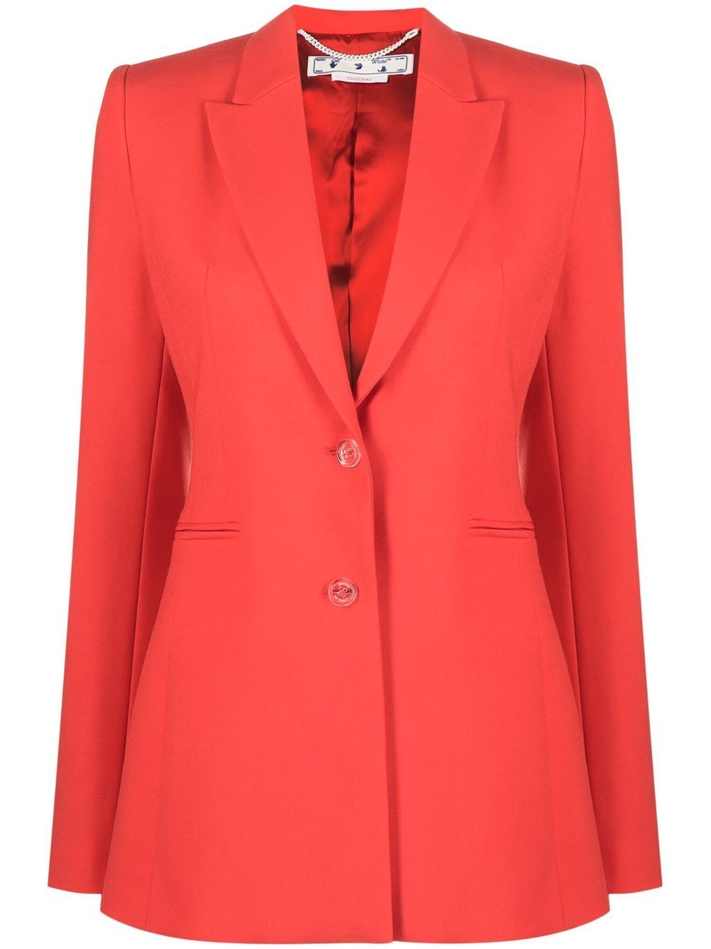 Off-White notch-lapel buttoned blazer - Red von Off-White